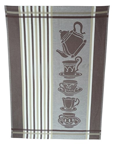 Comptoir du Linge CDL6TCORC Coralie 6 Kaffee Geschirrtücher, Baumwolle, 70 x 50 mm x 0,5 mm cm von Comptoir du Linge