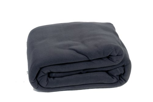 Comptoir du Linge Fleecedecke, 350 g/m², dunkelgrau, 220 x 240 cm von Comptoir du Linge