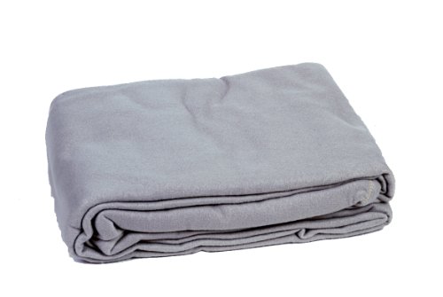 Comptoir du Linge Fleecedecke, 350 g/m², perlgrau, 180 x 220 cm von Comptoir du Linge