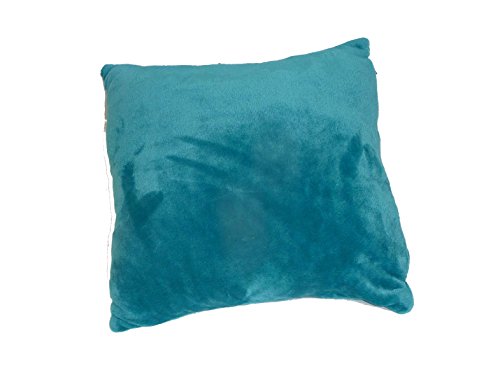 Comptoir du Linge Kissen aus Mikrofaser, 50 x 50 cm, Petrolblau, 100% Polyester, Blau-Petrol von Comptoir du Linge