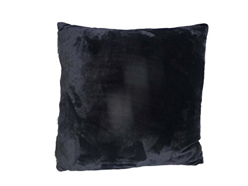Comptoir du Linge Kissen aus Mikrofaser, 50 x 50 cm, Schwarz, 100% Polyester von Comptoir du Linge