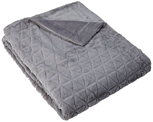 Comptoir du linge Plaid Pyramide, Mikrofaser, Grau, 200 x 150 cm von Comptoir du linge