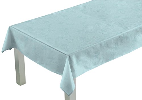 Comptoir du Linge csi04005 Tischdecke rechteckig Stoff/Polyester/Baumwolle/Teflon 200 x 150 x 0,5 cm, himmelblau, 200 x 150 x 0,5 cm von Comptoir du Linge