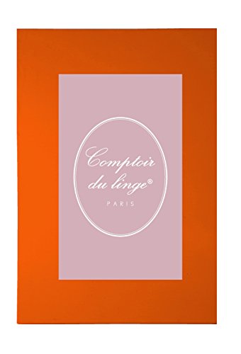 Comptoir du Linge d392430 Bettlaken Uni Baumwolle orange 300 x 240 cm von Comptoir du Linge
