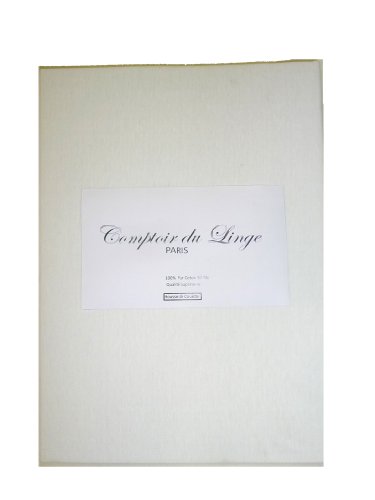 Comptoir du linge – Bettbezug Uni Baumwolle, weiß, 200 x 200 cm von Comptoir du linge