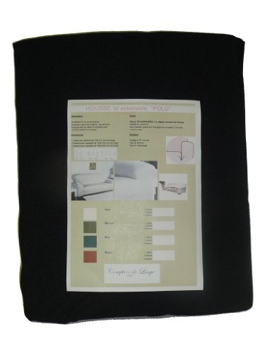 Comptoir du Linge polo1plnoir Sesselschutz, 2-Fach erweiterbar, Schwarz von Comptoir du Linge