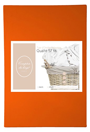 Comptoir du Linge to3945 V 2-er Pack Kissenhüllen Vereinten Baumwolle orange 70 x 45 cm von Comptoir du Linge