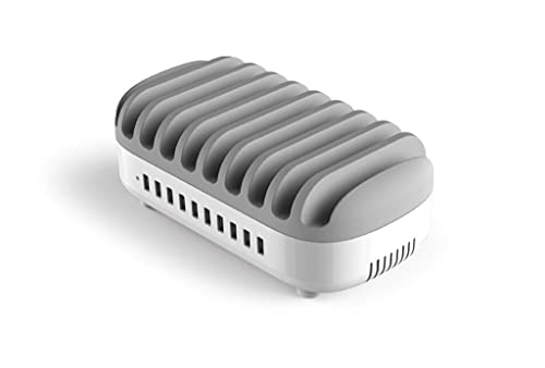 Selbsteinstellende USB-Ladestation für 10 Geräte - EU-Stecker von Maclocks