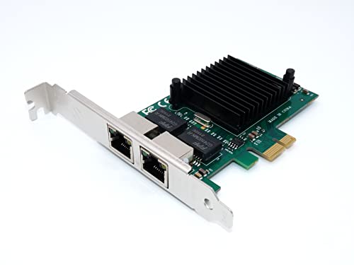 Computer District - Ethernet-Netzwerkkarte – 2 Ethernet-Ports RJ45 – Gigabit – PCI Express X1 (PCIe X1 – PCI-E X1) – Intel JL82576EB Chipsatz für Windows Server, Windows 7/8/10/11, Linux von Computer District