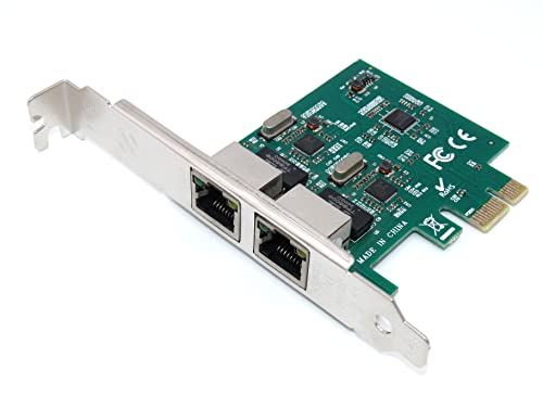 Computer District - Ethernet-Netzwerkkarte – 2 Ports Gigabit RJ45 – 10 Mbps/1000 Mbps – Chipsatz Realtek RTL8111F – Geodreieck Low und High Profile Computer District - Ethernet-Netzwerkkarte – 2 Ports Gigabit RJ45 – 10 Mbps/1000 Mbps – Chipsatz Realtek RTL8111F – Geodreieck Low und High Profile von Computer District
