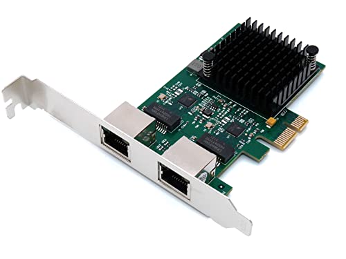 Computer District - Netzwerkkarte mit 2 Ethernet-Ports, 2,5 Gbit/s – LAN – PCI Express X1 – (PCI-E X1 – PCIe X1) – Realtek RTL8125B Chipsatz – Low und High Profile – Windows, Linux, Back von Computer District