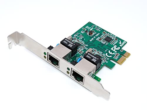 Computer District - Netzwerkkarte mit 2 Ethernet-Ports, Typ RJ45 – PCIe X1 – Chipsatz RTL8111F+ASM1182e – Low und High Profile Computer District - Netzwerkkarte mit 2 Ethernet-Ports, Typ RJ45 – PCIe X1 – Chipsatz RTL8111F+ASM1182e – Low und High Profile von Computer District