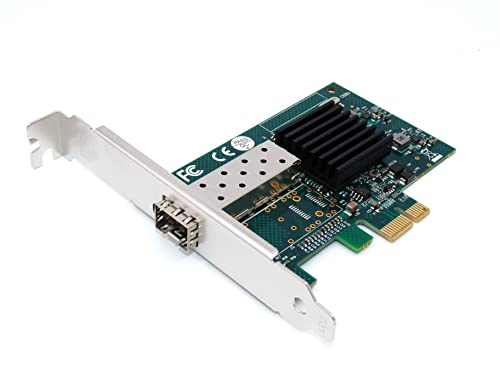 Computer District - SFP-Netzwerkkarte 1 Gigabit (1 GB) – 1 SFP Glasfaseranschluss – PCIe X1 – PCI-E X1 – Intel JL82576EB Chipsatz – Low und High Profile – Windows Server, Windows 7/8/10/11, Linux von Computer District
