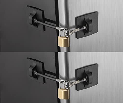 2er-Pack Kühlschrankschlösser mit Vorhängeschloss - Schlösser mit Schlüssel - Kindersicherung für Kühlschrank - Schwarz 2er-Pack Kühlschrankschlösser mit Vorhängeschloss - Schlösser mit Schlüssel - Kindersicherung für Kühlschrank - Schwarz von Guardianite