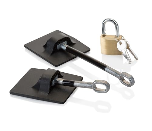 Computer Security Products Kühlschrankschloss mit Vorhängeschloss - Schloss mit Schlüssel - Kindersicherung für Kühlschrank - Schwarz von Guardianite