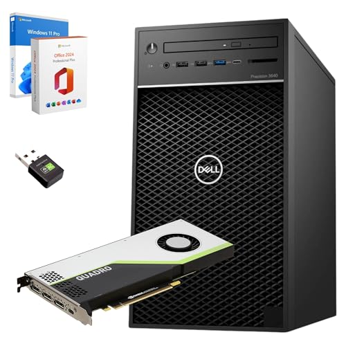 Precision 3640 Workstation PC Grafik Tower | Core i9-10900 bis zu 5,20 GHz 10 Cores 20 Threads | Quadro RTX 4000 8GB | Win 11 und Office 2024 Garantie 36 Monate (Ricon von Computers Parts
