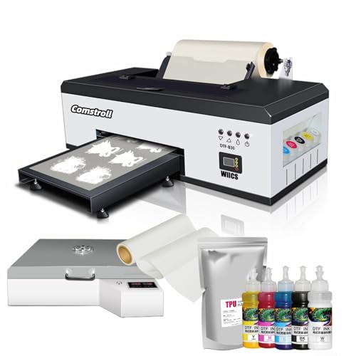 Comstroll A3 R1390 DTF Drucker-Transferdruckmaschine mit automatischer weißer Tintenbewegung und zeitgesteuerter Zirkulation für DIY-Druck, direkt auf Filmdrucker (R1390 + Backofen) von Comstroll