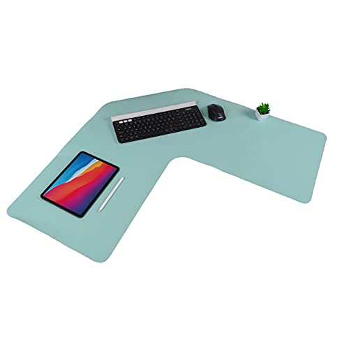 Con-Tact Brand XL-Schreibtischunterlage | Wasserdicht Anti-Rutsch PU-Leder | Große Ecke Computer Arbeitsplatz Schutz | Mauspad Gaming-Pad | 91,4 x 39,9 cm L-Form | Doppelseitig (blau/lila) von Con-Tact