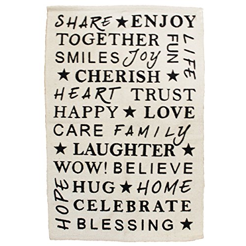 Con Kleiner Deko Teppich/Läufer ~ Creme ~ mit Sprüchen und Text ~ 90 x 60 cm ~ auch als Set erhältlich Con Kleiner Deko Teppich/Läufer ~ Creme ~ mit Sprüchen und Text ~ 90 x 60 cm ~ auch als Set erhältlich von Con