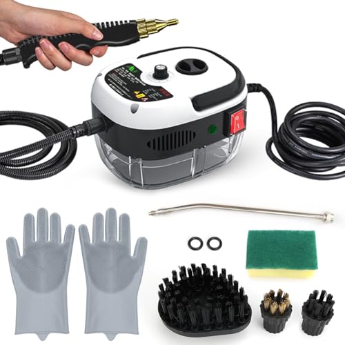 2500W Dampfreiniger Handgerät, Tragbare Handdampfreiniger für den Hausgebrauch, sauberer Dampfreiniger für Polstermöbel, Küche, Badezimmer, Fugen und Fliesen, Autopflege von ConBlom