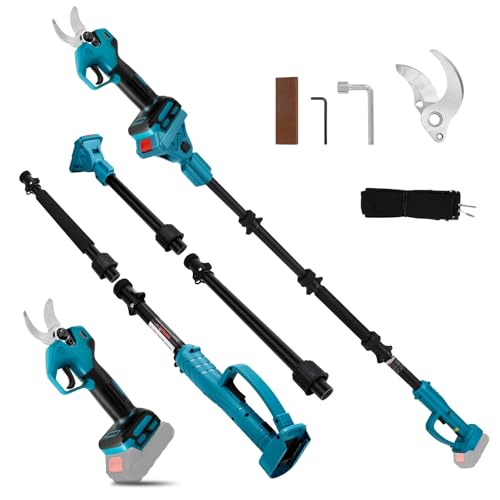 Akku Astschere Kompatibel mit Makita 18V, 2 in 1 Elektrische Gartenschere mit 2M Verlängerungsstange, Max.30 mm Schnittdurchmesser, LCD Display, Astschere Teleskop Ausziehbar bis 4,5m (ohne Akku) von ConBlom