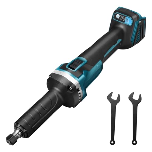 Akku Geradschleifer Kompatibel mit Makita 18V Batterie, Bürstenlos Geradeschleifer6mm Bohrfutter und 4 Variablen Geschwindigkeiten (ohne Akku) von ConBlom