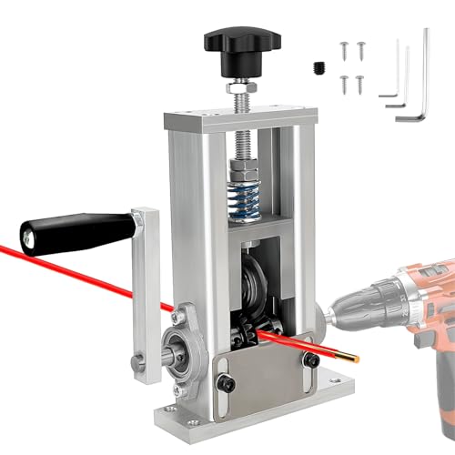 ConBlom Abisoliermaschine, 0,05-1,5 Zoll Abisolierkurbel, verbesserte Version mit federbelastetem Druckmesser (manuell/automatisch) von ConBlom