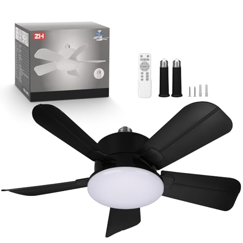 ConBlom Deckenventilator mit Beleuchtung und 2 Sockel Extender 6 Geschwindigkeite Reversible Rotation 45W Smart Deckenventilator Licht, Lampe mit Ventilator für Schlafzimmer, Wohnzimmer, Küche ConBlom Deckenventilator mit Beleuchtung und 2 Sockel Extender 6 Geschwindigkeite Reversible Rotation 45W Smart Deckenventilator Licht, Lampe mit Ventilator für Schlafzimmer, Wohnzimmer, Küche von ConBlom