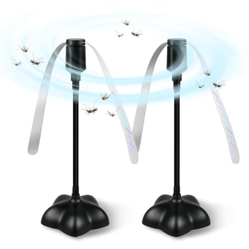ConBlom Fliegenwedler - 2er Set | Fliegenabwehr für den Tisch, Terrasse und Restaurant | Insektenschutz, Insekten Vertreiber | Fliegenventilator zum Fliegen verscheuchen | Fliegenvertreiber von ConBlom
