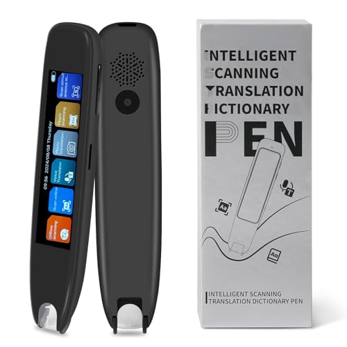 ConBlom Scan Übersetzer Stift, Online 142 Sprachen Scan Reader Pen Lesestift mit 3,7 Zoll Touchscreen, Echtzeit-Scan-Lesestift für Legasthenie (S65Pro) von ConBlom