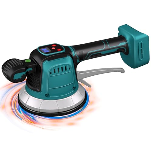 Fliesenleger Maschine für Makita 18V, Elektrische Fliesen Vibrator Mit 15cm Saugnapf 10 Gänge einstellbar 60kg Aufnahmekapazität Fliesen Fliesenleger Maschine Geeignet für 120 x 120cm Fliesen von ConBlom