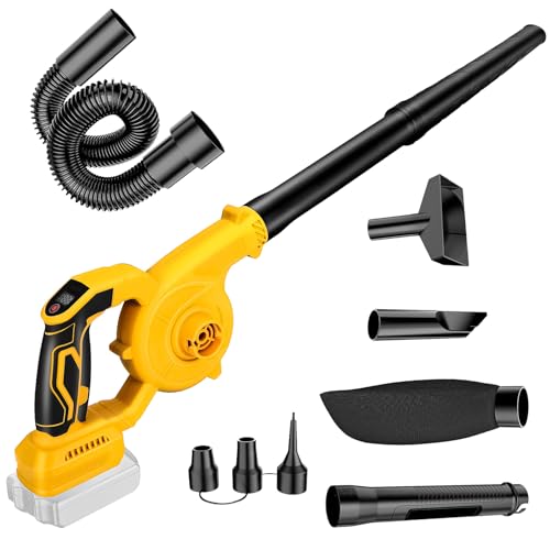 Laubbläser für Dewalt Akku 20V 18V, Elektrischer Laubbläser und Staubsauger, Bürstenloser Motor, 3 Geschwindigkeiten, Handgeführter Laubbläser für Garten Laub Schnee (ohne Akku) von ConBlom