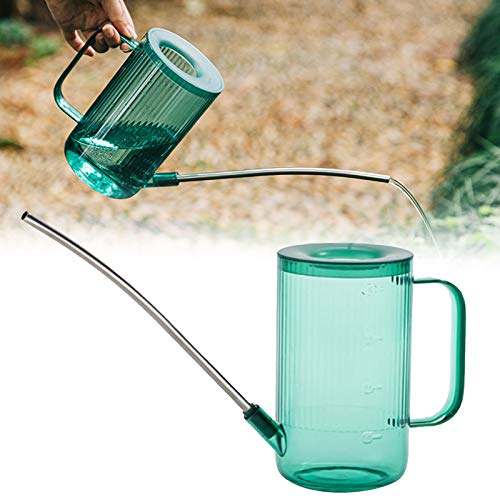 Long Spout Gießkanne, 1L / 34oz Kleine Gießkanne mit Edelstahl Long Stem Ausguss für Zimmerpflanzen im Freien, Bonsai, Sukkulenten (Grün) von ConBlom