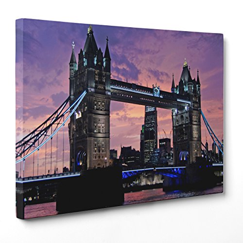 Bild auf Leinwand Canvas - fertig zum Aufhängen - Tower Bridge London - UK London England Dimensione: 70x100cm A - Senza Cornice von ConKrea