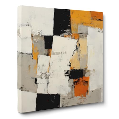 ConKrea — Blöcke orange schwarz weiß und grau — 30 x 30 cm Abstraktes Bild auf gerahmter Leinwand zur Dekoration von Wänden im Wohnzimmer, Schlafzimmer oder Büro | Materieller Expressionismus ConKrea — Blöcke orange schwarz weiß und grau — 30 x 30 cm Abstraktes Bild auf gerahmter Leinwand zur Dekoration von Wänden im Wohnzimmer, Schlafzimmer oder Büro | Materieller Expressionismus von ConKrea