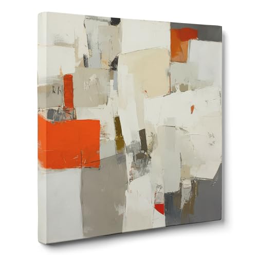 ConKrea — Blöcke orange weiß und grau — 70 x 70 cm Abstraktes Bild auf gerahmter Leinwand zur Dekoration von Wänden im Wohnzimmer, Schlafzimmer oder Büro | Materieller Expressionismus ConKrea — Blöcke orange weiß und grau — 70 x 70 cm Abstraktes Bild auf gerahmter Leinwand zur Dekoration von Wänden im Wohnzimmer, Schlafzimmer oder Büro | Materieller Expressionismus von ConKrea