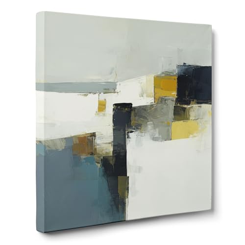 ConKrea — Geometrie Ocker und Blau — 70 x 70 cm Abstraktes Bild auf Leinwand gerahmt für die Dekoration von Wänden im Wohnzimmer, Schlafzimmer oder Büro | Moderner Konstruktivismus ConKrea — Geometrie Ocker und Blau — 70 x 70 cm Abstraktes Bild auf Leinwand gerahmt für die Dekoration von Wänden im Wohnzimmer, Schlafzimmer oder Büro | Moderner Konstruktivismus von ConKrea