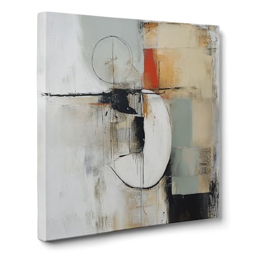 ConKrea — Halbkreis und schwarzer Kreis — 120x120 cm Abstraktes Bild auf Leinwand gerahmt zur Dekoration von Wänden im Wohnzimmer, Schlafzimmer oder Büro | Halbkreis und schwarzer Kreis ConKrea — Halbkreis und schwarzer Kreis — 120x120 cm Abstraktes Bild auf Leinwand gerahmt zur Dekoration von Wänden im Wohnzimmer, Schlafzimmer oder Büro | Halbkreis und schwarzer Kreis von ConKrea