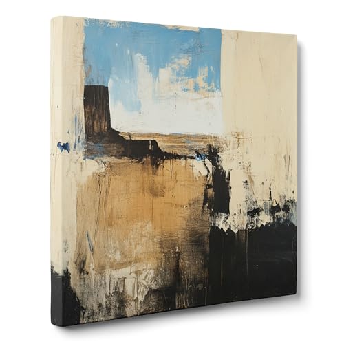 ConKrea — Ockerlandschaft mit hellem Himmel — 30x30 cm Abstraktes Bild auf Leinwand gerahmt zur Dekoration von Wänden im Wohnzimmer, Schlafzimmer oder Büro | Abstrakter Expressionismus ConKrea — Ockerlandschaft mit hellem Himmel — 30x30 cm Abstraktes Bild auf Leinwand gerahmt zur Dekoration von Wänden im Wohnzimmer, Schlafzimmer oder Büro | Abstrakter Expressionismus von ConKrea