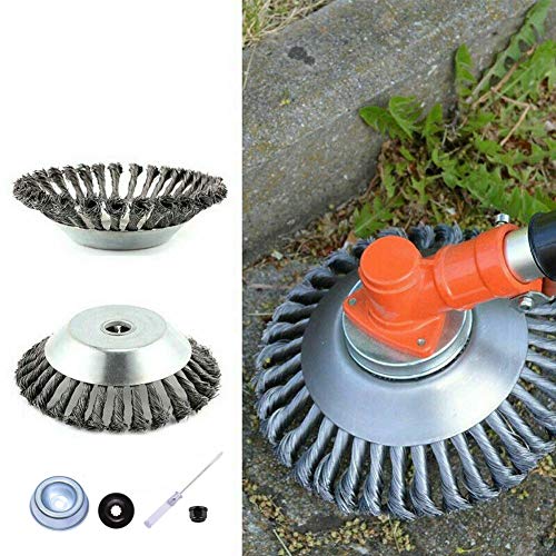 Unkrautbürste Freischneider-Kit 150 x 25,4mm Rundbuerste Fuer für Motorsense Freischneider Unkrautbürste Wildkrautbürste Auch Motorsense Unkrauttrimmer Garten Zubehör von ConPush