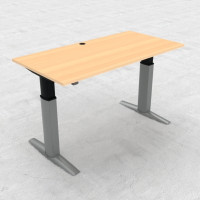 Höhenverstellbarer Schwerlastschreibtisch von ConSet Büromöbel GmbH
