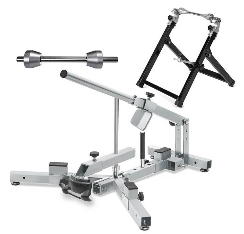 ConStands Reifenmontagemaschine Reifenmontiergerät 12-21" Set mit Wuchtbock passend für Motorradreifen von ConStands