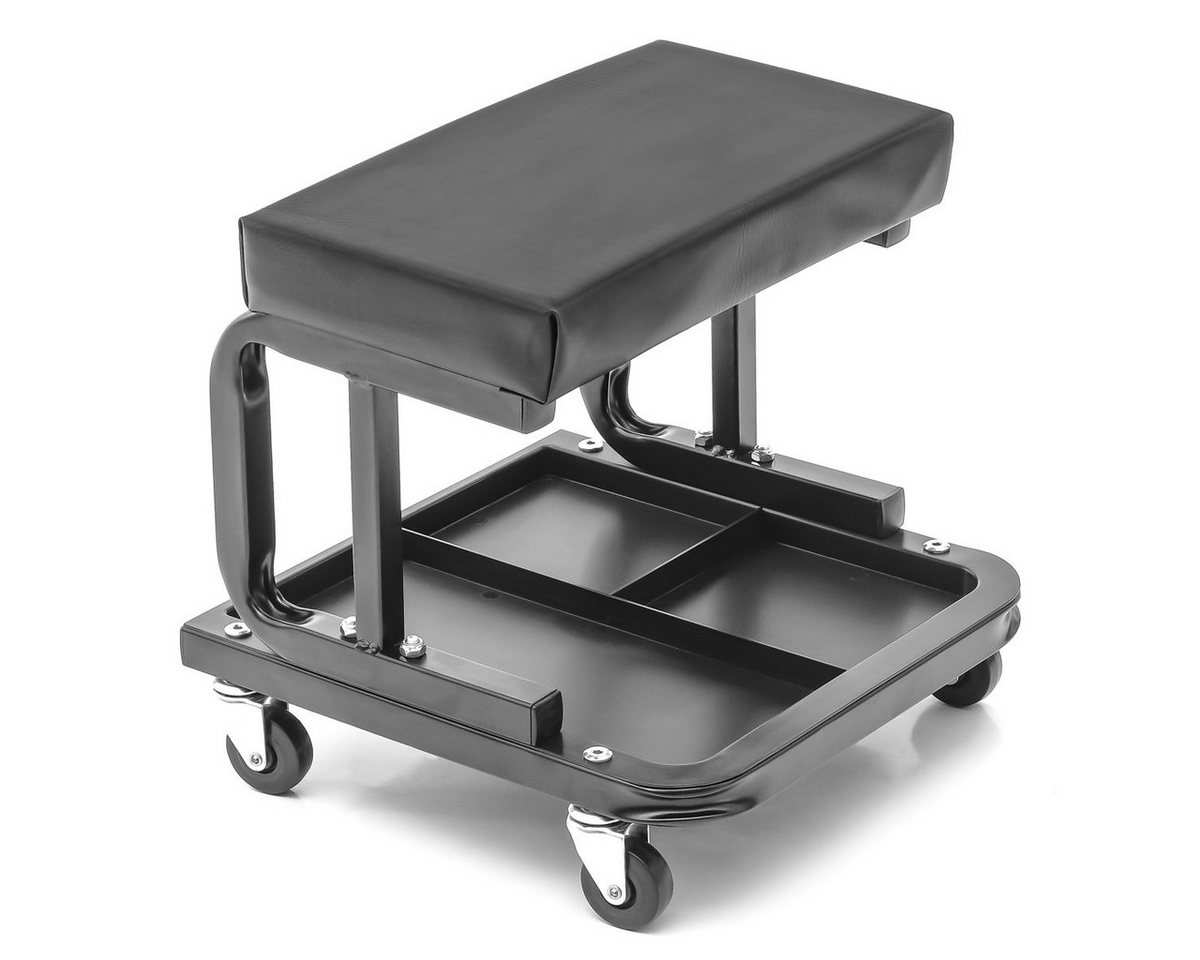 ConStands Werkstattwagen Werkstatthocker mit Rollen WS3 # Werkstattstuhl schwarz von ConStands