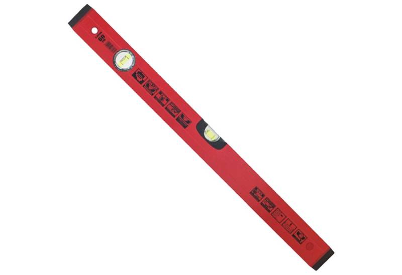 ConToo Wasserwaage Wasserwaage ROT Alu-Profil Stoßfest 2 Libellen 60cm von ConToo