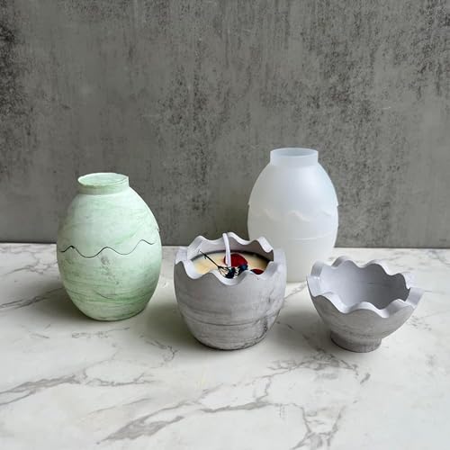 2 Stücke Silikonformen Gießformen Ostern, Eierkerzen-Glas, Silikonform Osterdekoration Mit Deckel Harz Form Für Blumentopf Aufbewahrungsflaschen 2 Stücke Silikonformen Gießformen Ostern, Eierkerzen-Glas, Silikonform Osterdekoration Mit Deckel Harz Form Für Blumentopf Aufbewahrungsflaschen von ConTrx