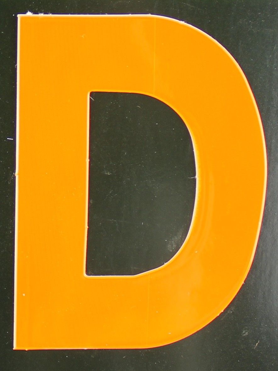Conacord Reflektierender Klebebuchstabe D orange D von Conacord