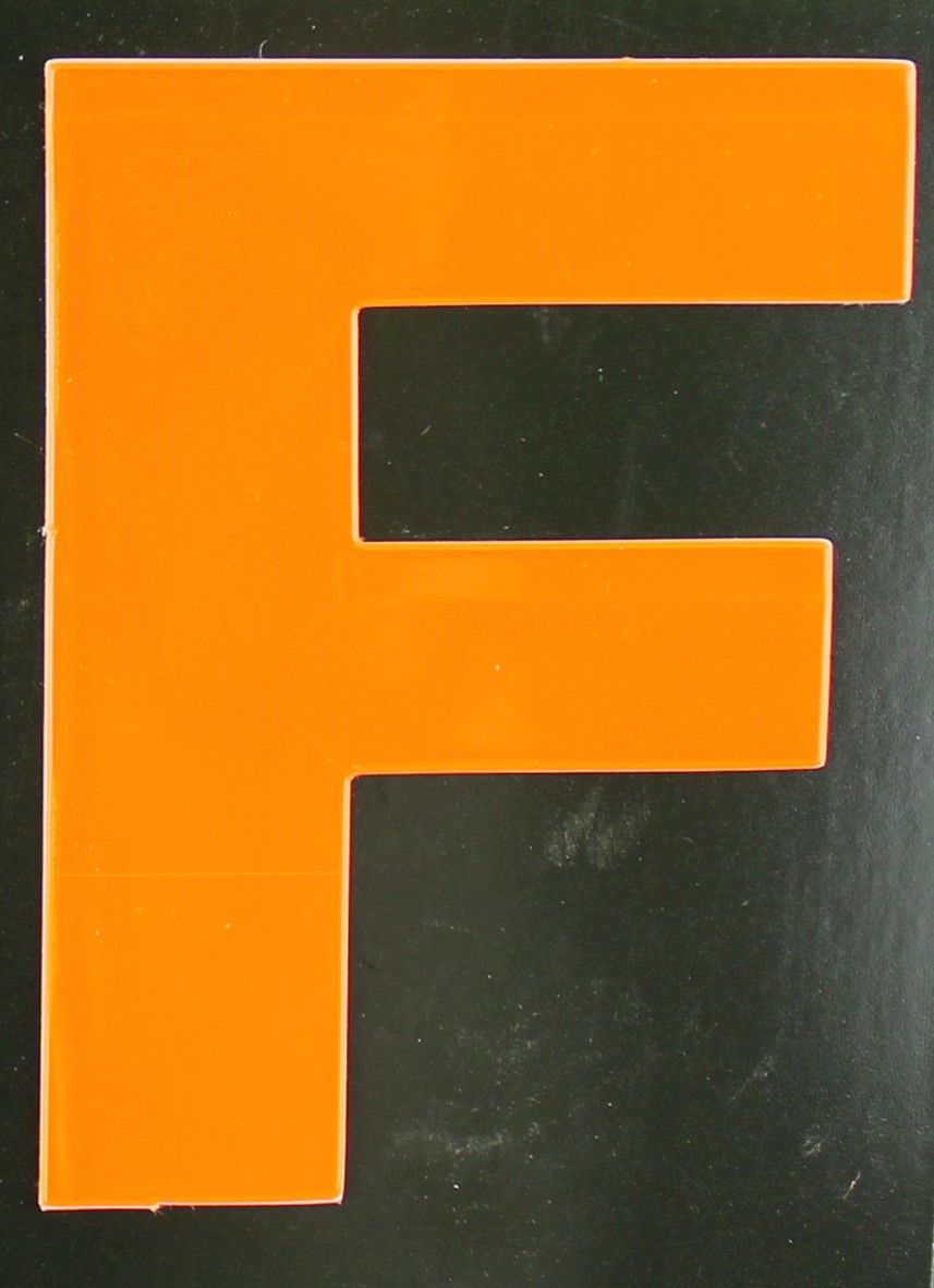 Conacord Reflektierender Klebebuchstabe F orange F von Conacord