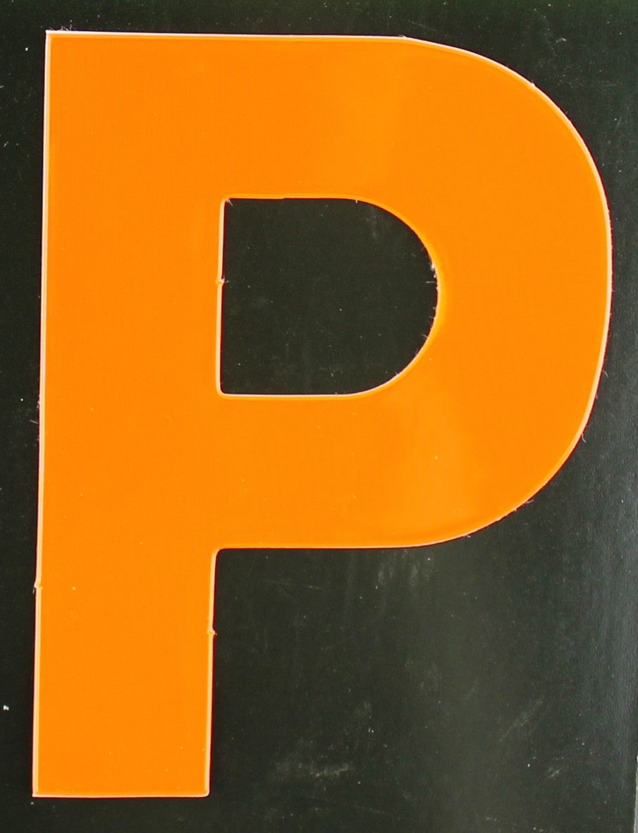 Conacord Reflektierender Klebebuchstabe P orange P von Conacord