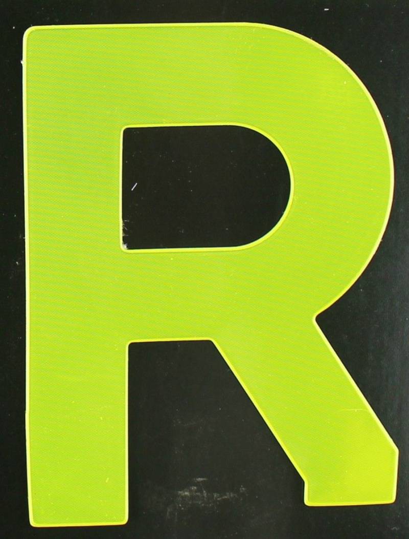 Conacord Reflektierender Klebebuchstabe R gelb R von Conacord