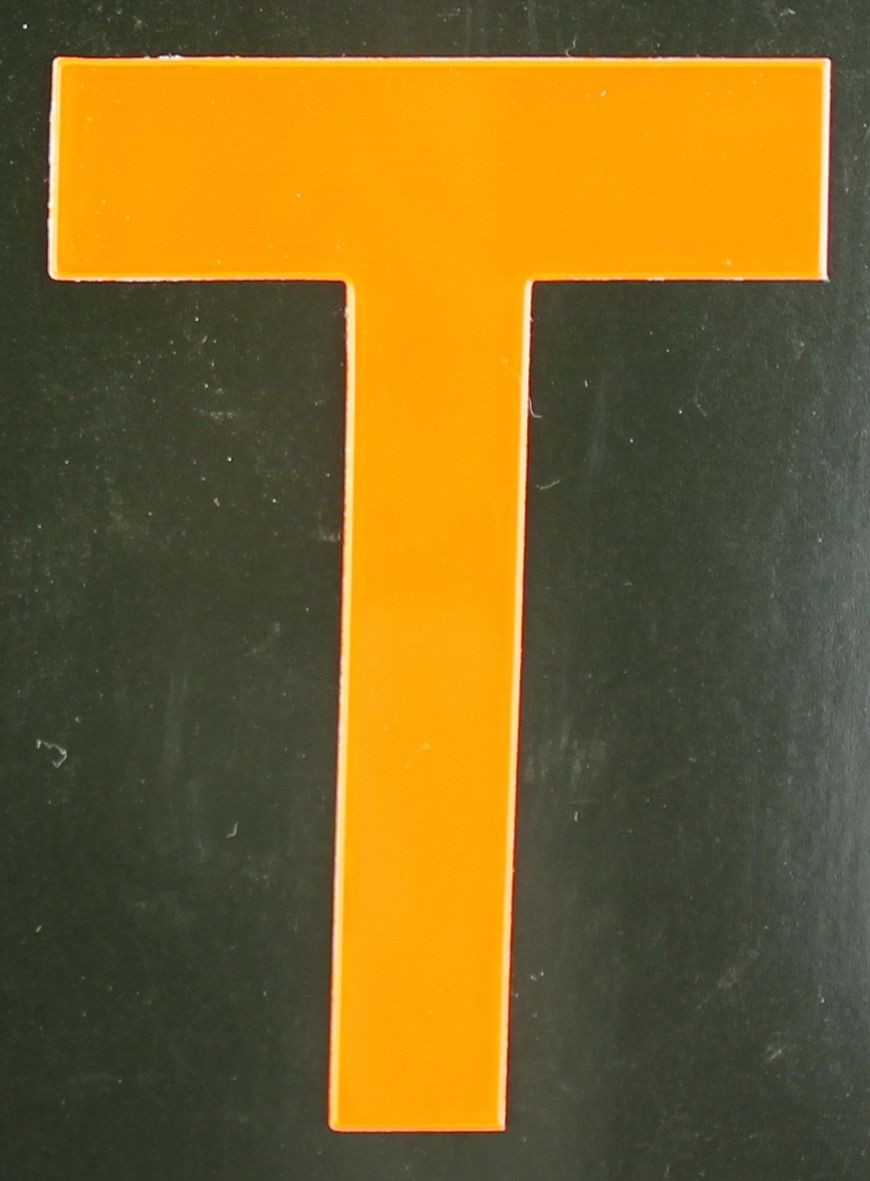 Conacord Reflektierender Klebebuchstabe T orange T von Conacord